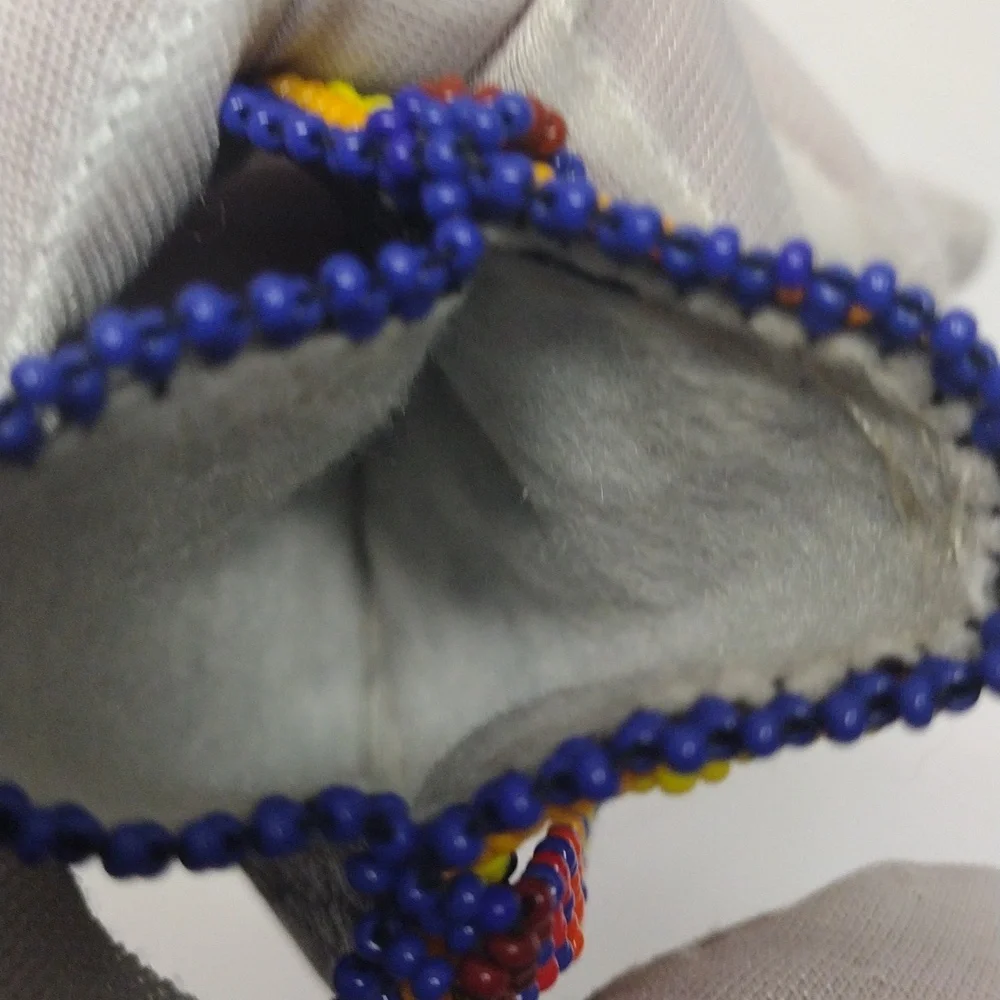 Beaded Pouch Pocket Necklace Colorful Sun - Picture 7 of 8